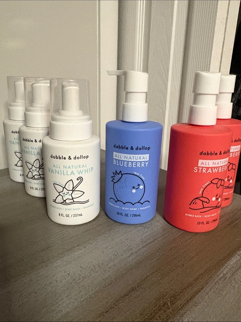 All Natural Kids Bubble Bath & Body Wash - bundle of six